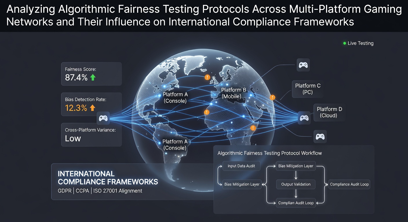 Visualisierung von algorithmischen Fairness-Testprotokollen in vernetzten Gaming-Plattformen mit Datenflüssen und Compliance-Elementen