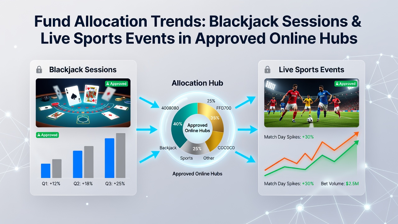 Grafik zu Mittelallokationstrends in Blackjack- und Sportwetten-Plattformen