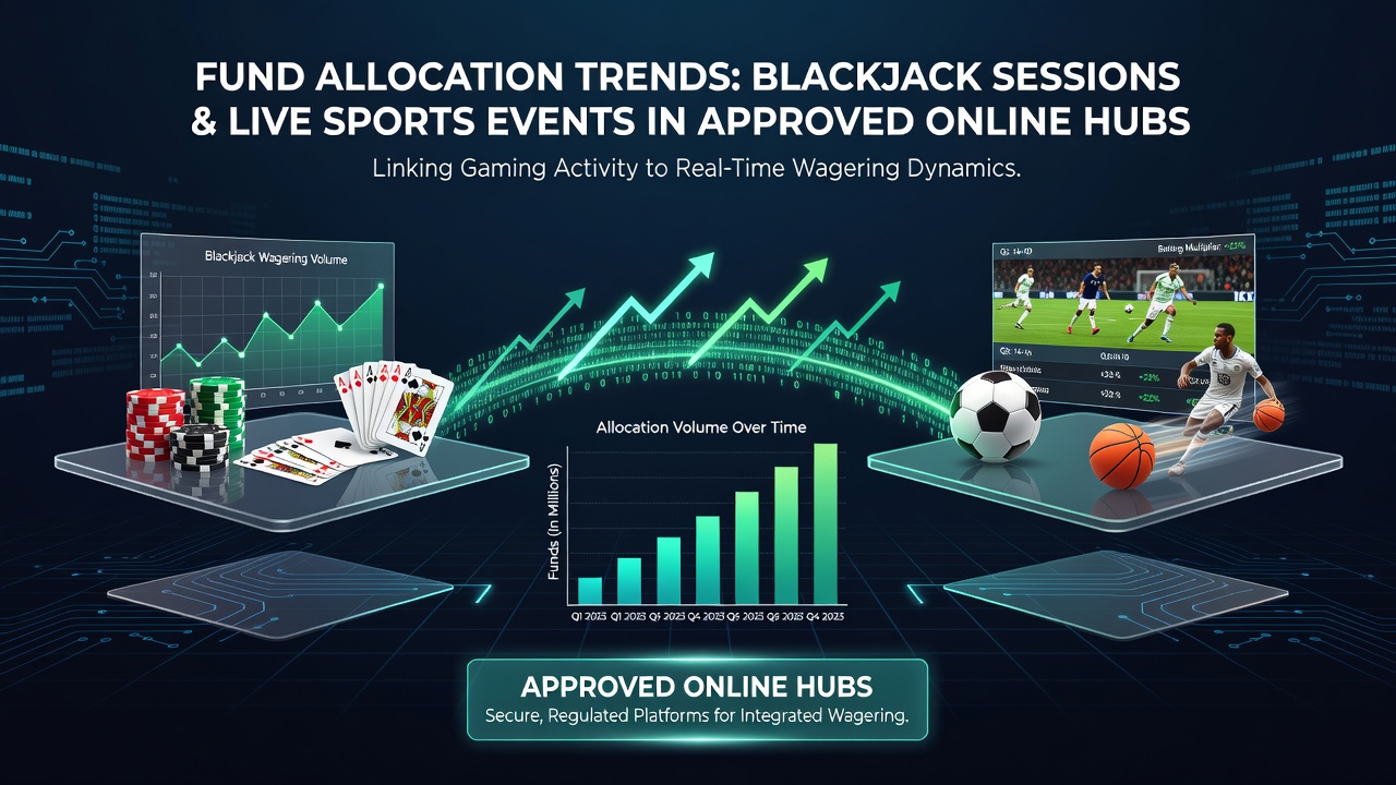 Darstellung von Nutzerinteraktionen zwischen Blackjack und Live-Sport in Online-Hubs