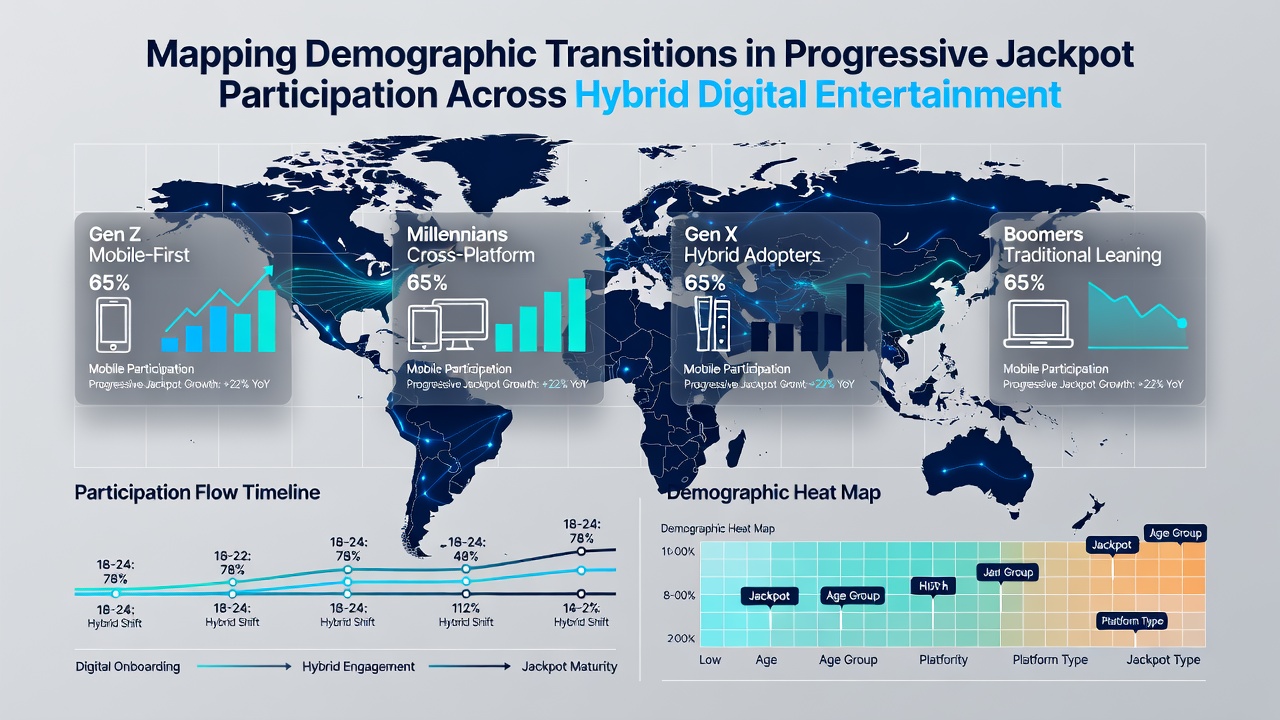 Visualisierung der demografischen Verschiebungen bei Jackpot-Teilnahmen auf hybriden Plattformen
