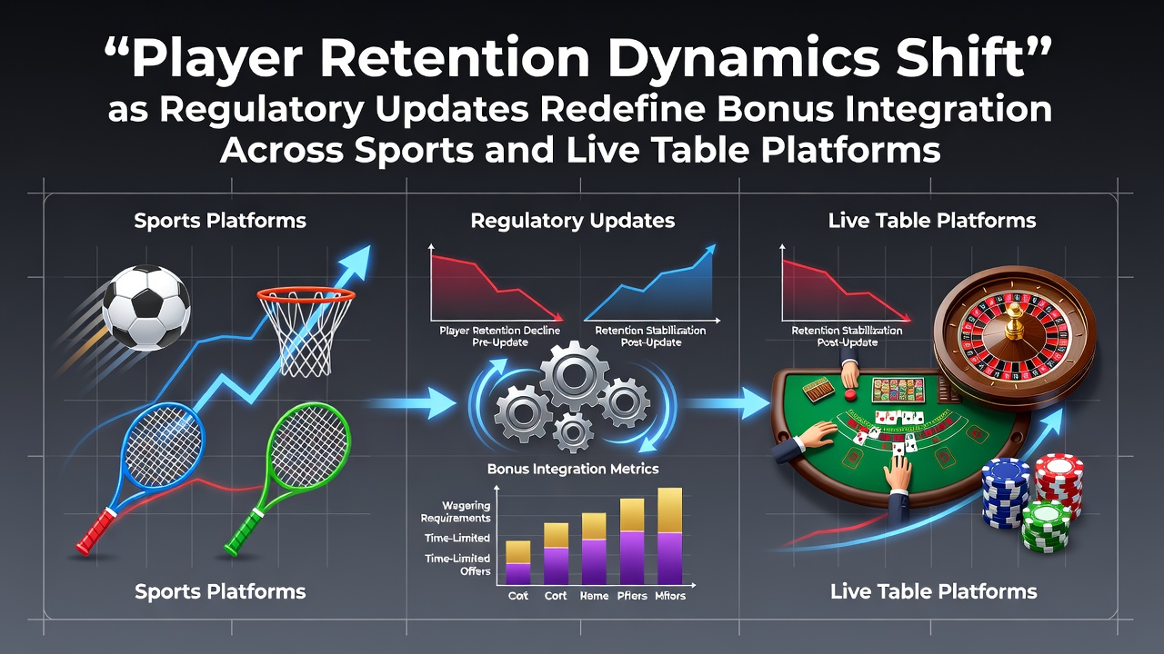 Visualisierung der Veränderungen bei Bonusintegration und Spielerretention durch regulatorische Updates in Sport- und Live-Tischplattformen